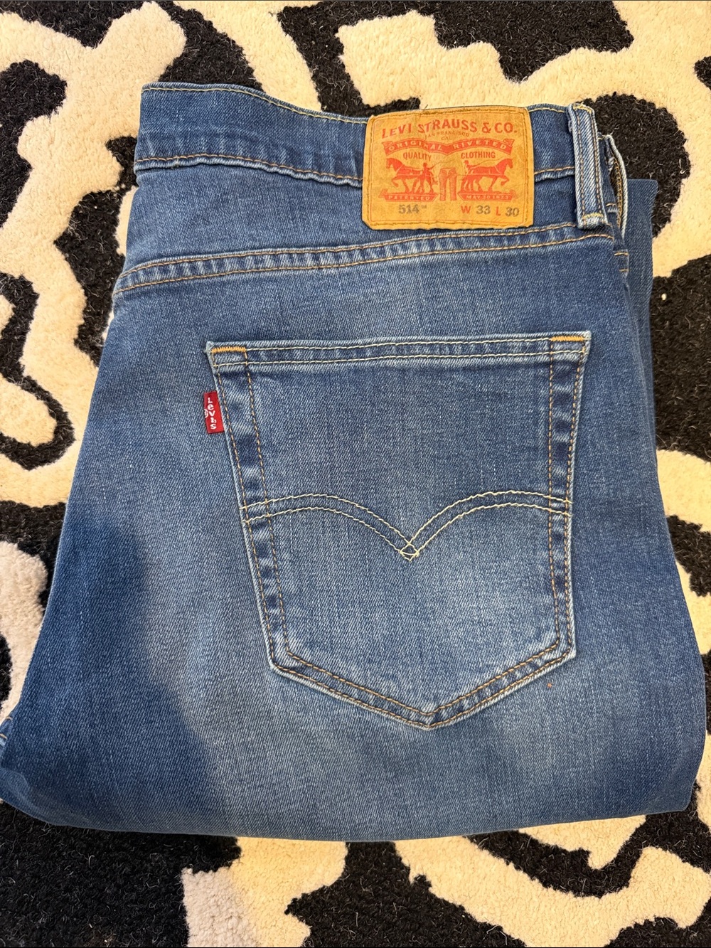 Mens Levi's Medium Blue Denim Jeans- 33x30